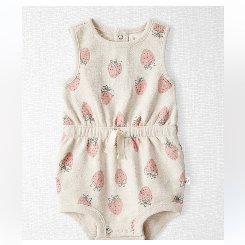 🍓Little Planet | Strawberry-Print Romper